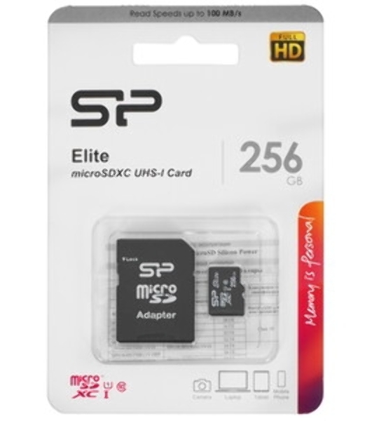 Флеш карта microSDXC 256Gb Class10 Silicon Power SP256GbSTXBV1V20 Elite w/o adapter