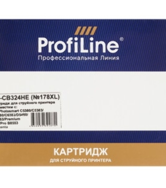 Картридж струйный ProfiLine PL-CB324HE №178XL для принтеров HP Photosmart C5380/C5383/C6380/C6383/D5460/D5463/Premium Fax/Pro B8553 Magenta водн