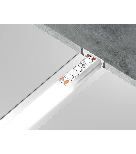 Алюминиевый профиль Ambrella light GP1001WH белый 2000*21.5*6.8