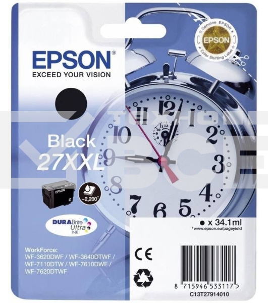 Картридж струйный Epson C13T27914022 черный для Epson WF7110/7610/7620 (2200 стр.)