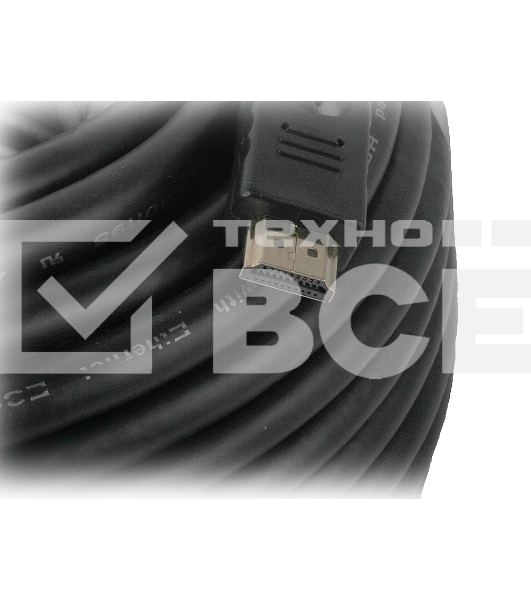 Кабель Cablexpert HDMI CC-HDMI4-30M, 19M/19M, v1.4, медь, позол.разъемы, экран, усилитель сигнала, 30м, черный, пакет