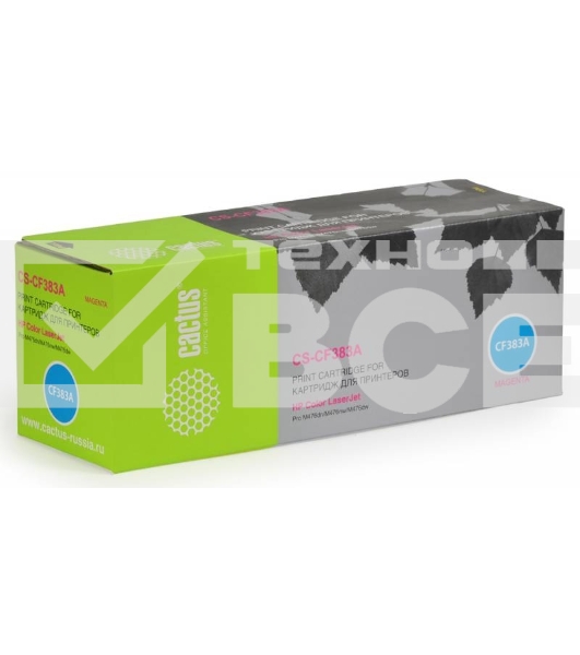 Картридж лазерный Cactus CS-CF383A пурпурный (2700 стр.) для HP LaserJet Pro M476dn, M476nw, M476dw