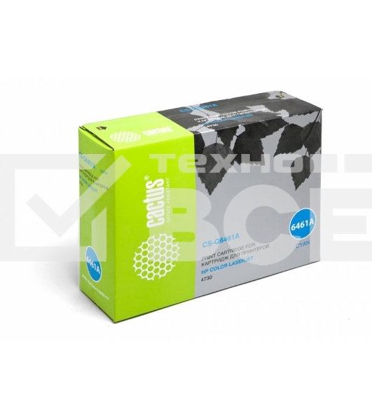 Картридж лазерный Cactus CS-Q6461AR голубой (12000 стр.) для HP CLJ 4730