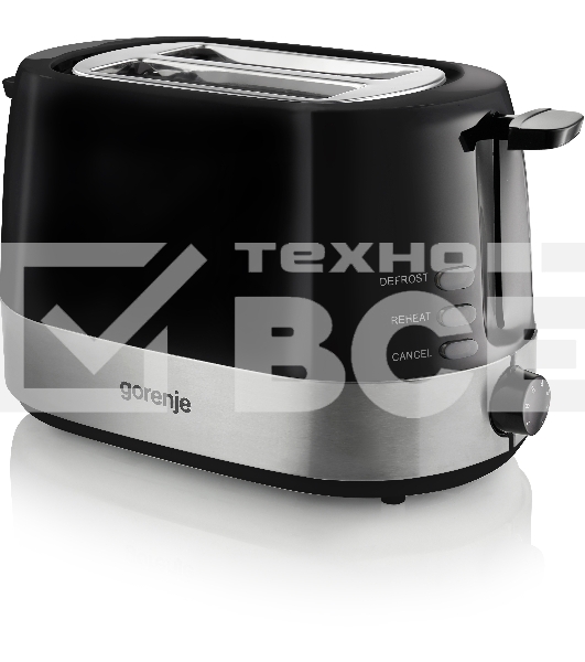 Тостер Gorenje T850BK 850Вт черный/серебристый