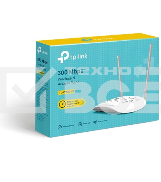 Беспроводная точка доступа TP-Link TL-WA801N серии N, скорость до 300 Мбит/с