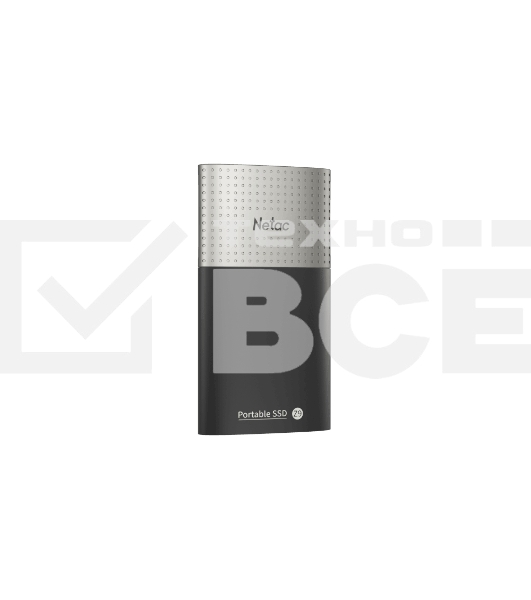 Внешний накопитель SSD Netac 500Gb Z9 <NT01Z9-500G-32BK> (USB3.2, up to 550/480MBs, 90х47.5х11.5mm, Aluminium+Plastic)