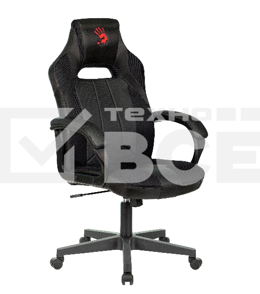 Кресло игровое A4Tech Bloody GC-200, черный, эко.кожа, крестовина пластик