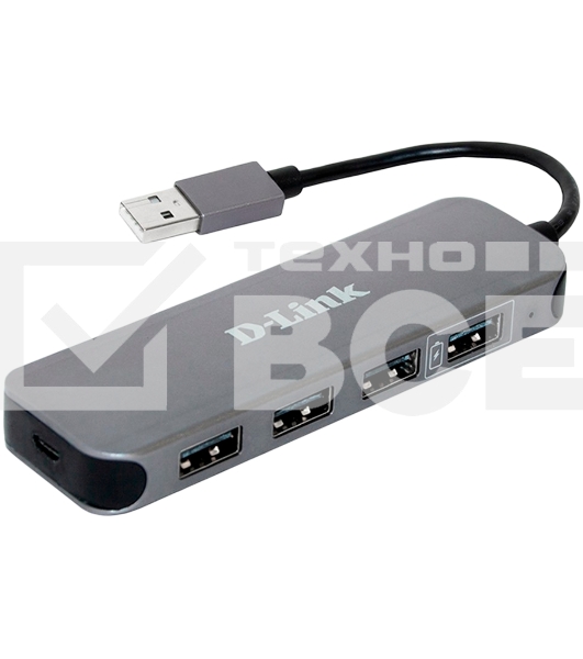 Концентратор USB D-Link DUB-H4/E1A, 4-port USB 2.0 Hub.4 downstream USB type A (female) ports, 1 upstream USB type A (male), support Mac OS, Windows XP/Vista/7/8/10, Linux, support USB 1.1/2.0, fast charge mode.Pow