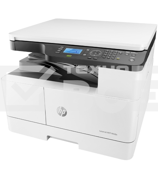 МФУ лазерный HP LaserJet MFP M438n (8AF43A), A3, ч/б, печ. до 22 стр/мин. (А4) до 12 стр/мин. (А3), 1200 x 1200 dpi (печать), 600x600dpi (скан.), USB, RJ-45
