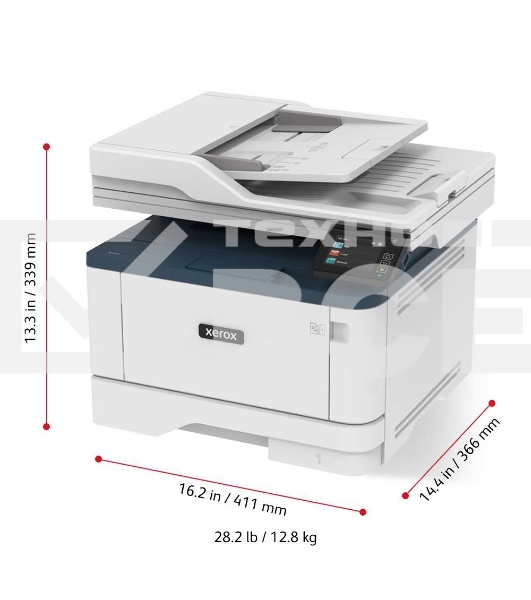 МФУ лазерный Xerox B315 (B315V_DNI), A4, ч/б, печ. до 40 стр/мин., скан. до 46 стр/мин. (ч/б) 20 стр/мин. (цвет), 600x600dpi, USB, RJ-45, Wi-Fi