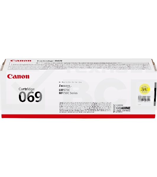 Картридж лазерный Canon 069Y (5091C002) желтый (2000 стр.) для Canon MF752Cdw/754Cdw, LBP673Cdw