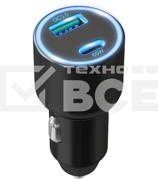 Автомобильное зар./устр. Wiiix UCC-7-2-10 18W 3.25A+3A (PD+QC) USB/USB Type-C универсальное черный