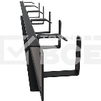 Кабельный органайзер горизонтальный NTSS NTSS-HORG-1U-5(45)-BL односторонний кольца 1U шир.:19