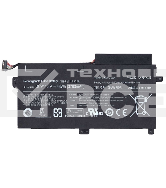 Аккумуляторная батарея для ноутбука Samsung 370R5E, 470R5E  11.4V 43Wh черный
