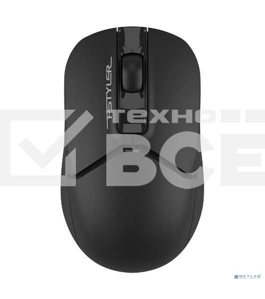 Мышь беспроводная A4Tech Fstyler FG12 черный, 1200 dpi, радиоканал, USB, кнопки - 3