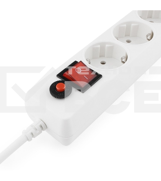 Сетевой фильтр Гарнизон ECL-5-W-1.4, 5р, 10А, 1.4м, ур.защиты 4, белый, пакет
