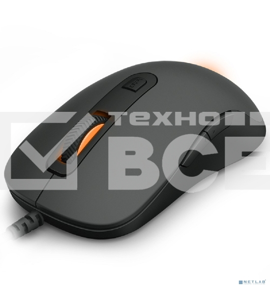 Мышь проводная Rapoo V16RGB черный, 12800 dpi, USB, кнопки - 6