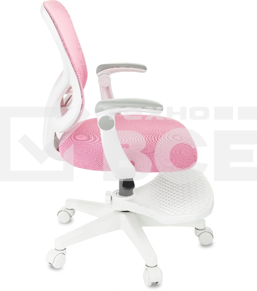 Кресло детское Бюрократ BUROKIDS 3 розовый Velvet 36, крестов. пластик