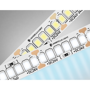 Светодиодная лента Ambrella light GS3403 2835 240Led/ 20W m/ 24V IP20 6500K/ 5000*10*1.2mm (2 конт.)
