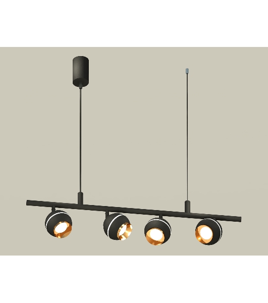 Светильник Ambrella light XB9002500/4 SBK/PYG черный песок/золото желтое полированное MR16 GU5.3 (С9002, С1102, N7034)
