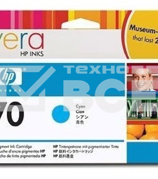 Картридж струйный HP №70 C9452A голубой для HP DJ Z2100/Z3100 (130мл)