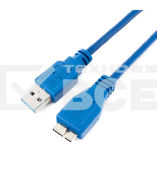 Кабель Gembird/Cablexpert CCP-mUSB3-AMBM-0.5M Кабель USB 3.0 Pro , AM/microBM 9P, 0.5м, экран, синий