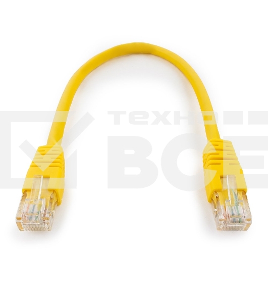 Патч-корд UTP Cablexpert кат.6, 0.25м, литой, многожильный (жёлтый)