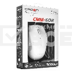 Мышь проводная Crown CMM-502 белый, 1000 dpi, USB, кнопки - 3, фото5