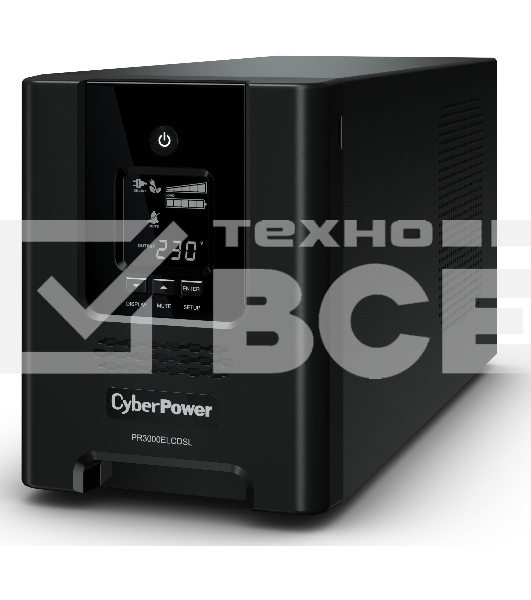 Источник бесперебойного питания CyberPower PR3000ELCDSL 3000VA/2700W USB/RJ11/45 (9 IEC)