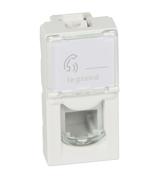 Механизм розетки телеф. 1-м СП Mosaic New 1мод. RJ11 4 конт Leg 078730