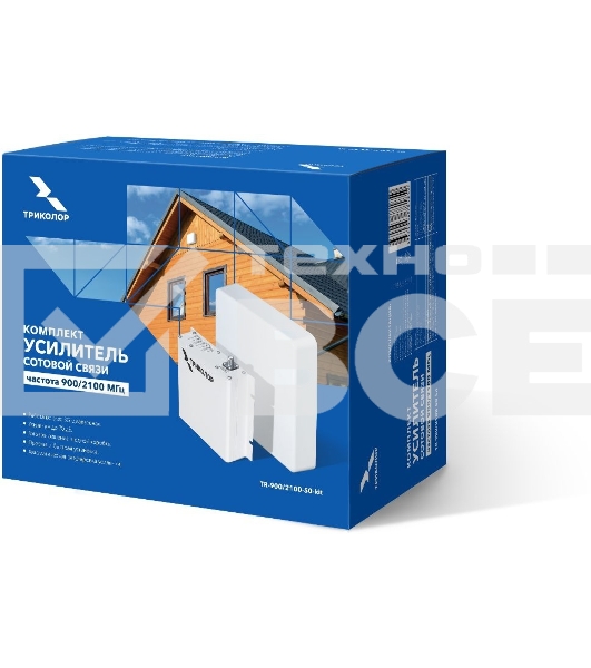Усилитель сигнала Триколор TR-900/2100-50-kit 20м двухдиапазонная белый (046/91/00052372)