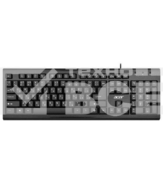 Клавиатура Acer OKW120 проводная, USB, черный