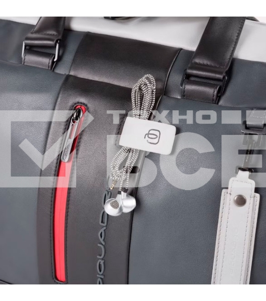 Сумка дорожная Piquadro Urban BV4447UB00/GRN серый/черный натур.кожа