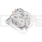 Переключатель DEA 1кл прох. с/у 10А мех. Бел Kranz, фото 1