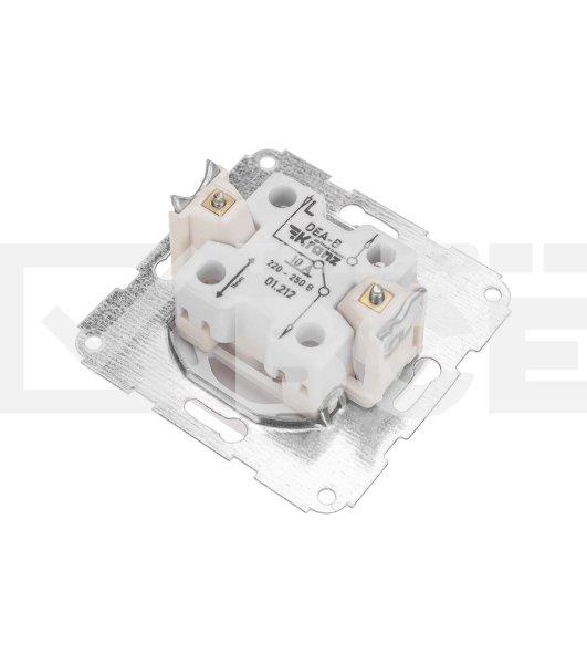 Переключатель DEA 1кл прох. с/у 10А мех. Бел Kranz