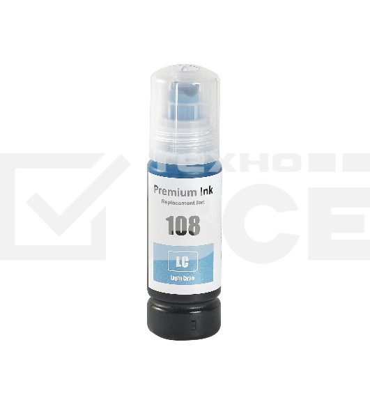 Контейнер с чернилами Sakura C13T09C54A (108 LC) для Epson, светло-голубой, 70 мл.