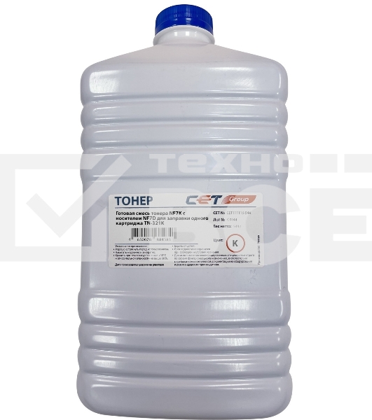 Тонер Cet NF7K+NF7D CET111116-544 черный бутылка 544гр. для принтера KONICA MINOLTA Bizhub 224e/C224/284/364
