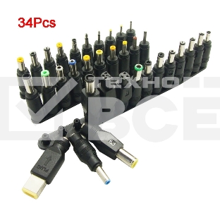 Набор из 34-х разъемов переходников для зарядки ноутбуков (34pcs/Set 5.5x2.1mm Multi-type Male Jack)