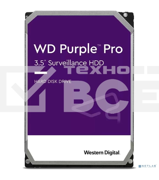 Жесткий диск Western Digital Original SATA-III 12Tb WD121PURP Video Purple Pro (7200rpm) 256Mb 3.5'