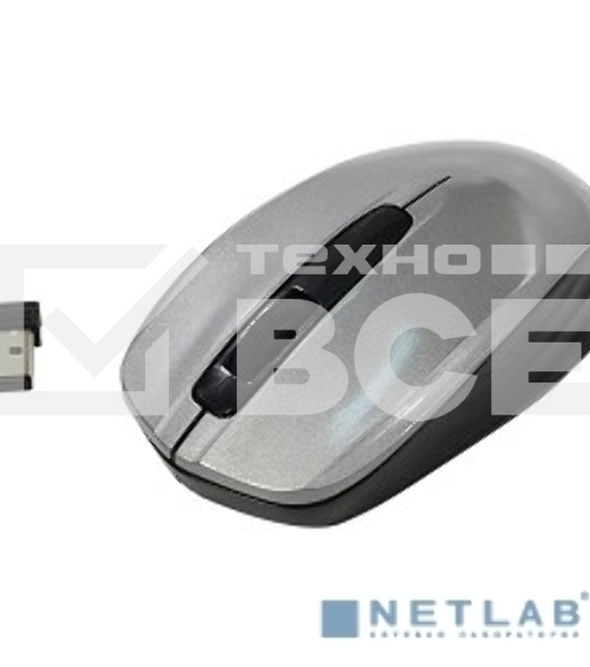 Мышь беспроводная Oklick 475MW черный/серый, 1200 dpi, радиоканал, USB, кнопки - 3