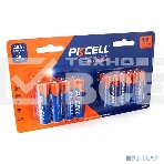 Щелочной/алкалиновый элемент питания PKCELL LR03(12)+LR6(8) тип - AAА 12 шт + АА 8 шт в блистере, фото2