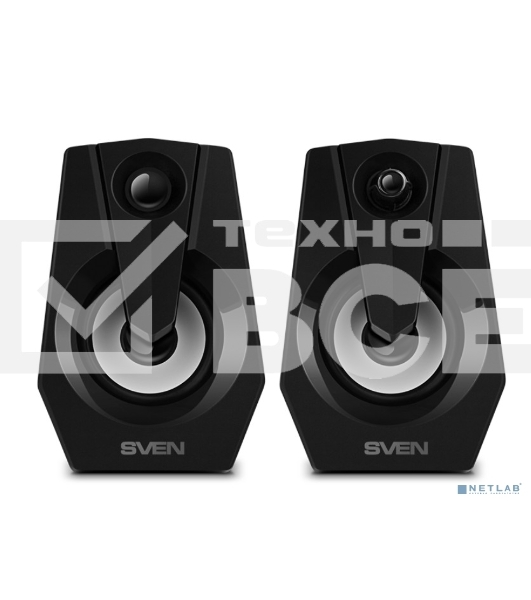 Колонки Sven 370 2.0 чёрные  (2x2W, USB, RGB подсветка)