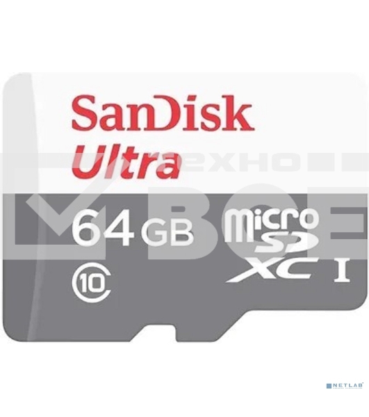 Флеш карта microSD 64GB SanDisk microSDXC Class 10 Ultra UHS-I 100MB/s