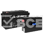Комплект ИБП EX295993RUS + батарея 120Aч EX282988RUS 1шт (инвертор, синус, для котла, PF=1, настенный) ExeGate IdealSine SR-1000.LCD.2SH  <1000VA/1000W, чистая синусоида, цветной LCD-дисплей, 2*Schuko, крепление настенное, Black> + батарея ExeGate DT 1212, фото2