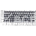Клавиатура для ноутбука Dell Inspiron 14 7437 серебристая с подсветкой, фото2