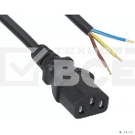 Кабель питания Filum FL-PC-C13-C2-1.8-BK ПВС-ВП 3x1.5 С13 - свободный конец, 220/250В, 10А, чёрный, 1.8м, фото 1