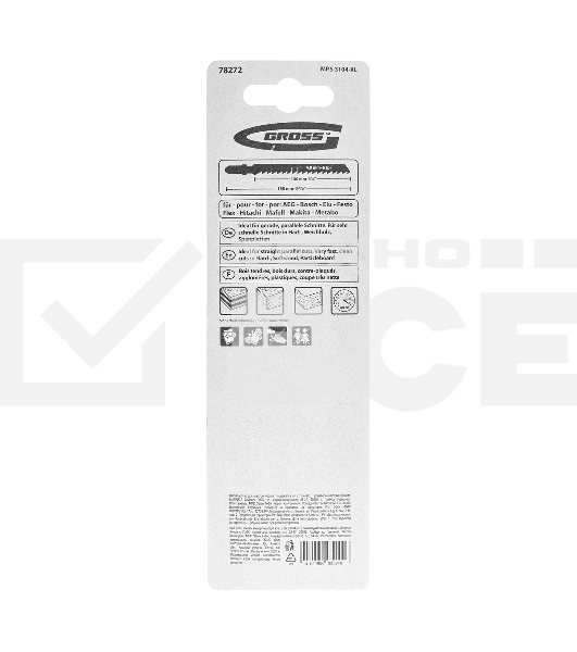 Полотна для электролобзика  по дереву, 2 шт. ( 3104-XL )  Gross