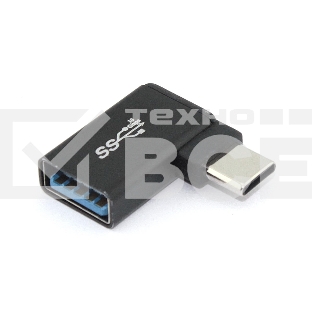 Переходник OTG USB Type A мама на Type-C папа угловой