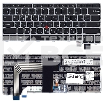 Клавиатура для ноутбука Lenovo Thinkpad T460S T470S черная с серебристой рамкой, фото3