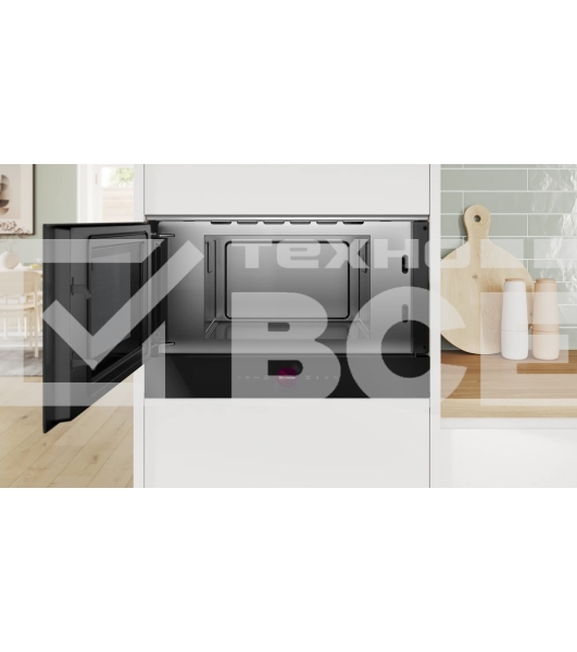 Микроволновая печь встраиваемая Bosch BFL9221B1 черный, 21 л, 900 Вт, переключатели - сенсор/поворотный механизм